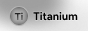 'titanium' in black text next to its logo on top of a grey gradient background