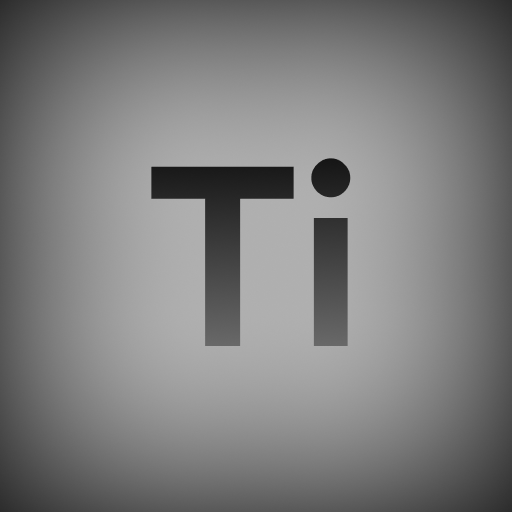 'Ti' on top of a grey gradient background